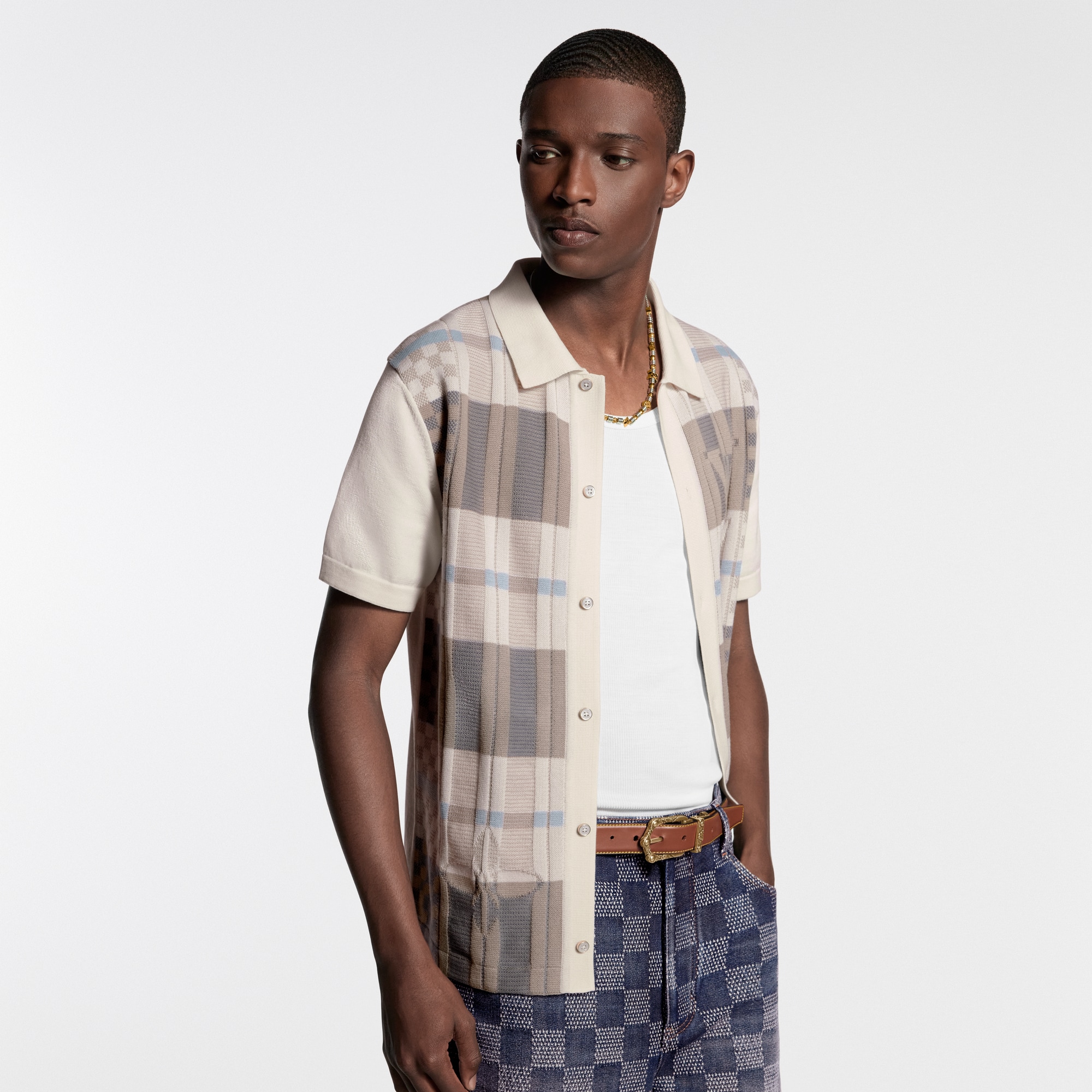 Graphic Jacquard Short-Sleeved Shirt - For Men | LOUIS VUITTON